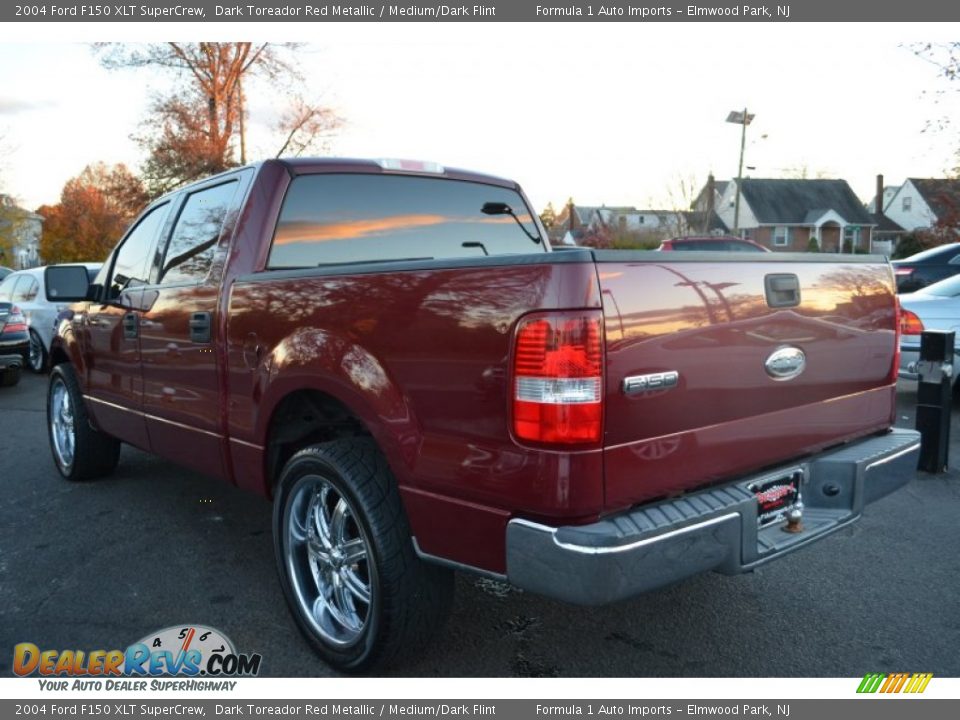 2004 Ford F150 XLT SuperCrew Dark Toreador Red Metallic / Medium/Dark Flint Photo #7