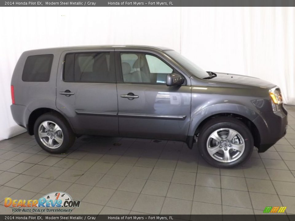 2014 Honda Pilot EX Modern Steel Metallic / Gray Photo #5