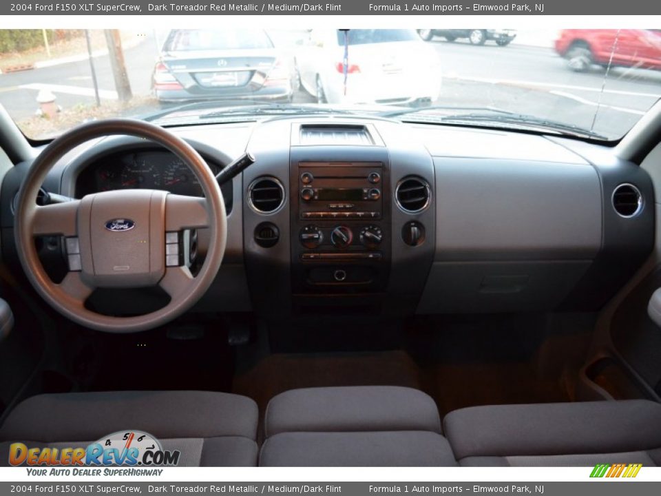 2004 Ford F150 XLT SuperCrew Dark Toreador Red Metallic / Medium/Dark Flint Photo #8