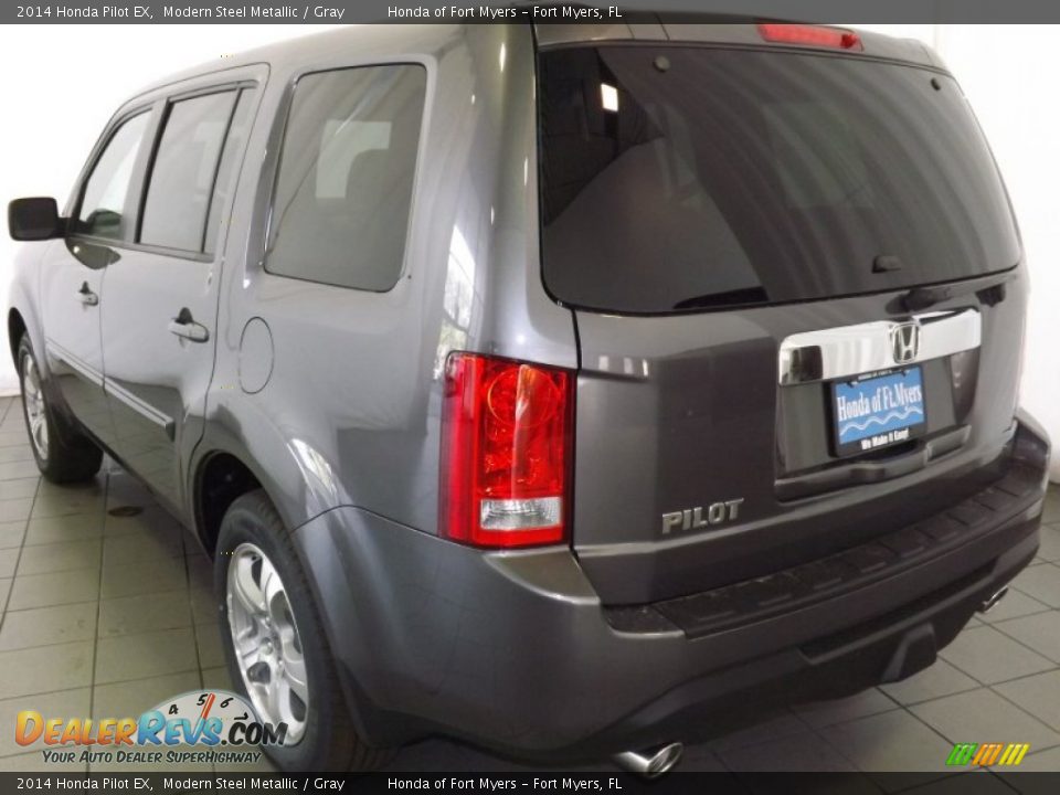 2014 Honda Pilot EX Modern Steel Metallic / Gray Photo #6