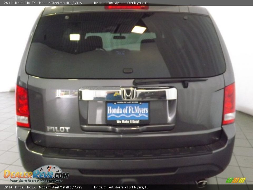 2014 Honda Pilot EX Modern Steel Metallic / Gray Photo #7