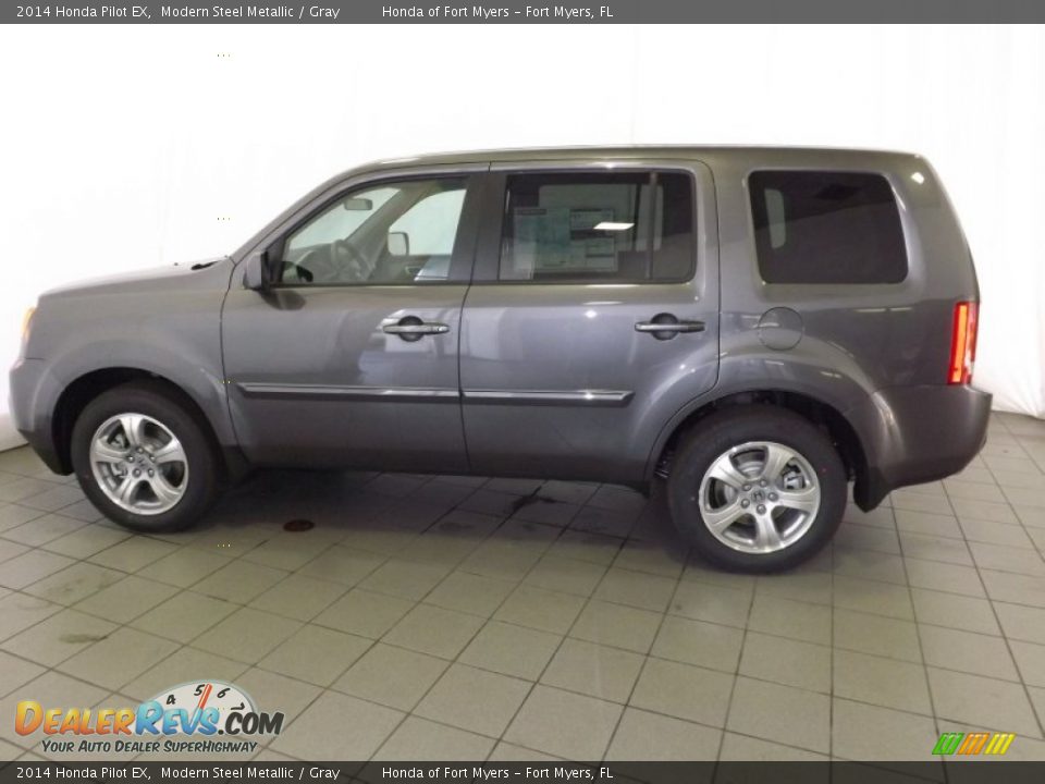 2014 Honda Pilot EX Modern Steel Metallic / Gray Photo #8