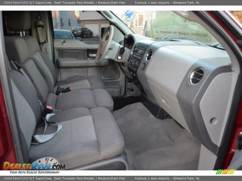 2004 Ford F150 XLT SuperCrew Dark Toreador Red Metallic / Medium/Dark Flint Photo #12
