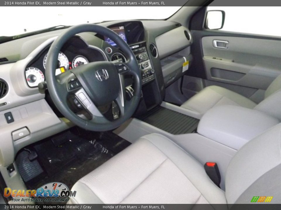 2014 Honda Pilot EX Modern Steel Metallic / Gray Photo #10