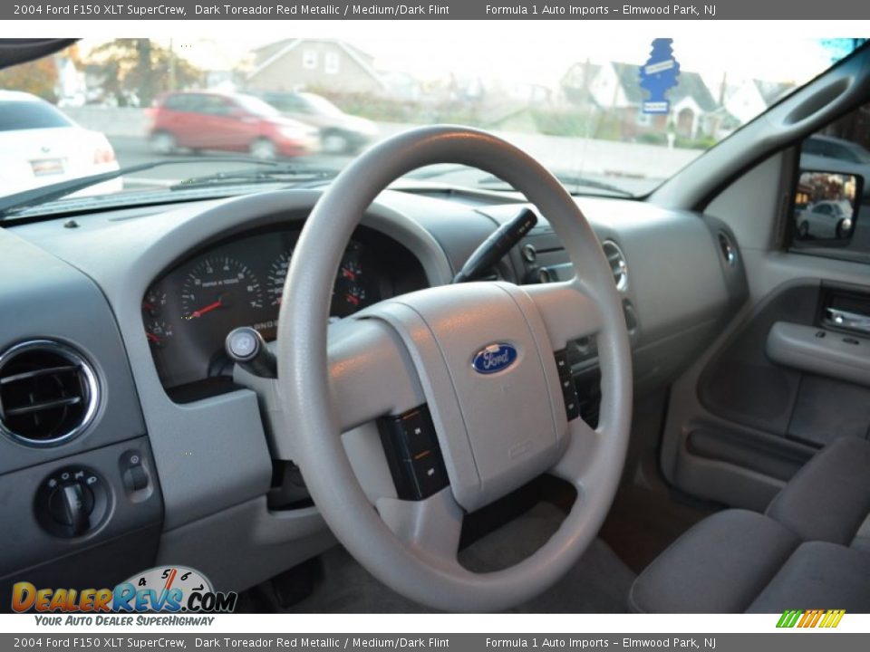 2004 Ford F150 XLT SuperCrew Dark Toreador Red Metallic / Medium/Dark Flint Photo #14