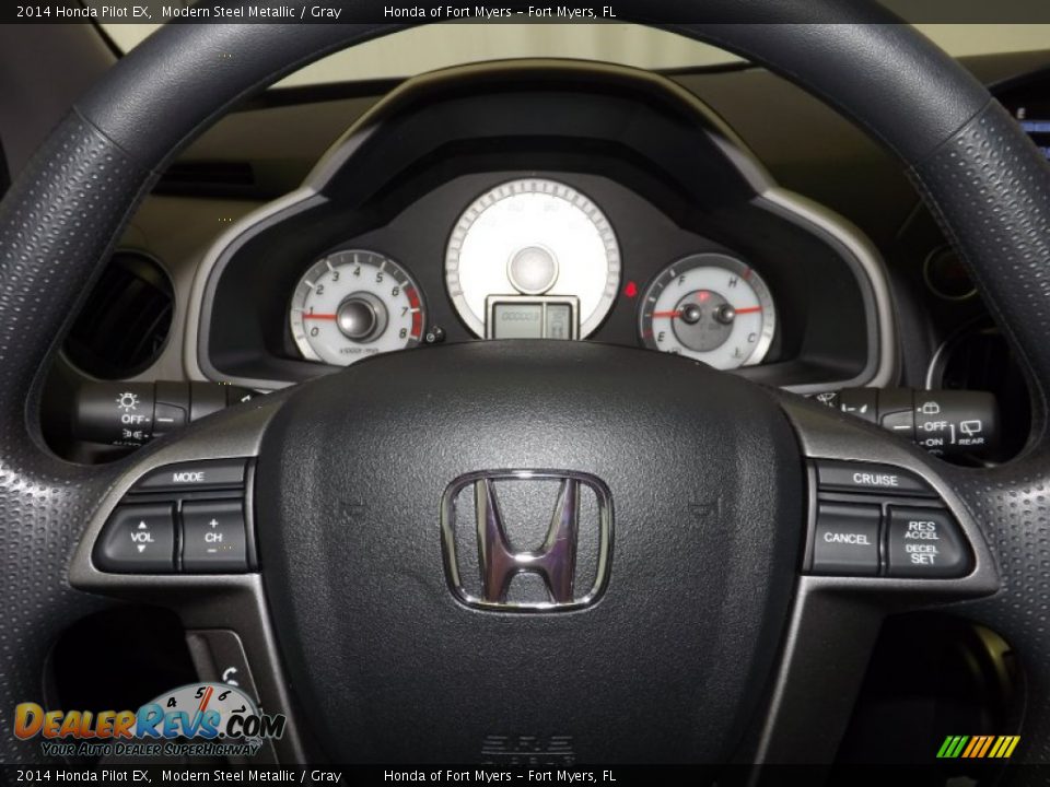 2014 Honda Pilot EX Modern Steel Metallic / Gray Photo #18