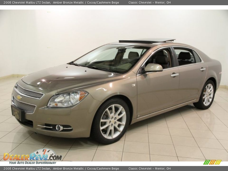 2008 Chevrolet Malibu LTZ Sedan Amber Bronze Metallic / Cocoa/Cashmere Beige Photo #3
