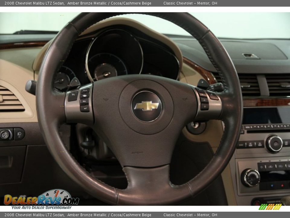 2008 Chevrolet Malibu LTZ Sedan Amber Bronze Metallic / Cocoa/Cashmere Beige Photo #7