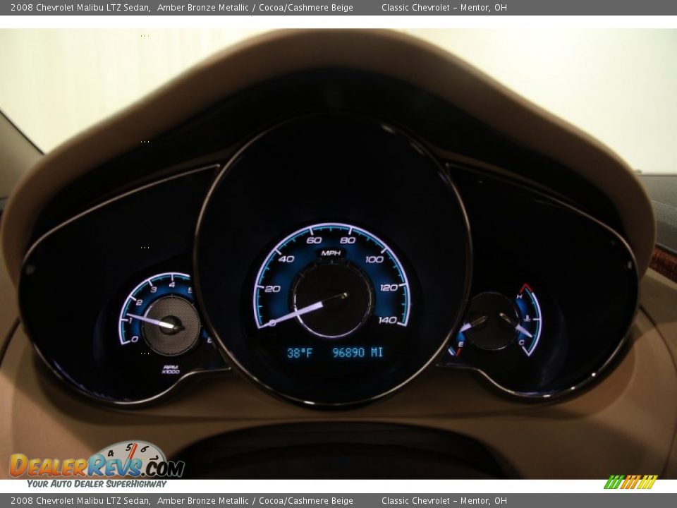 2008 Chevrolet Malibu LTZ Sedan Amber Bronze Metallic / Cocoa/Cashmere Beige Photo #8