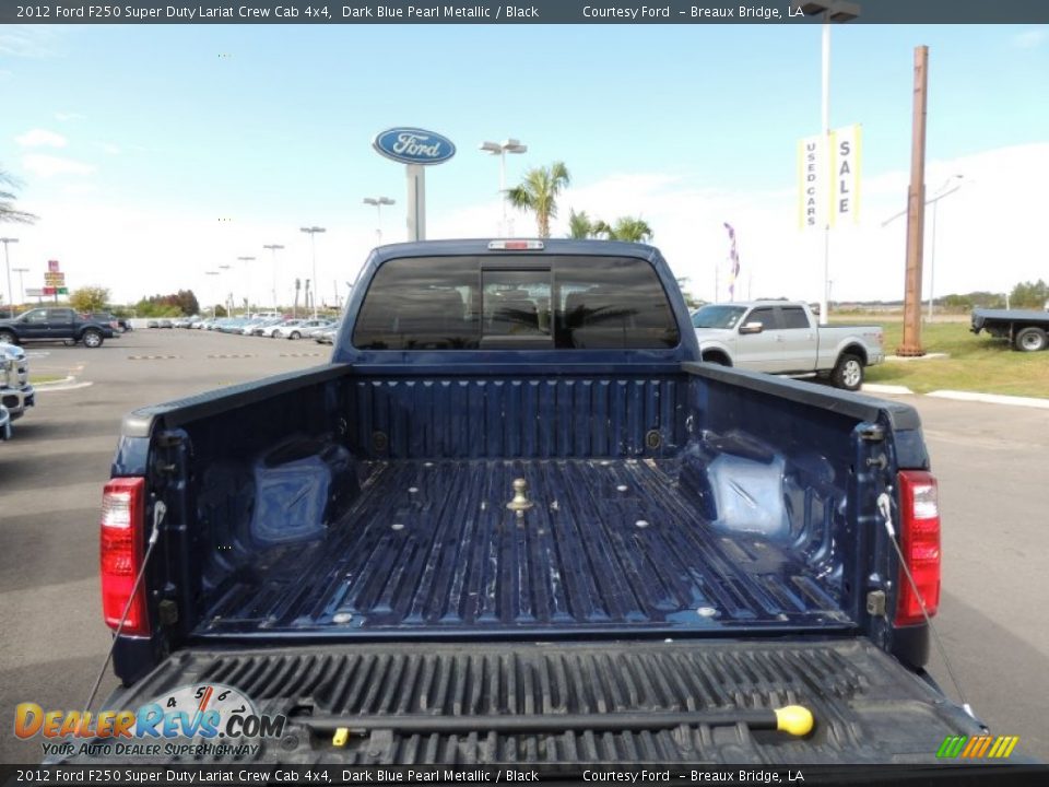 2012 Ford F250 Super Duty Lariat Crew Cab 4x4 Dark Blue Pearl Metallic / Black Photo #3
