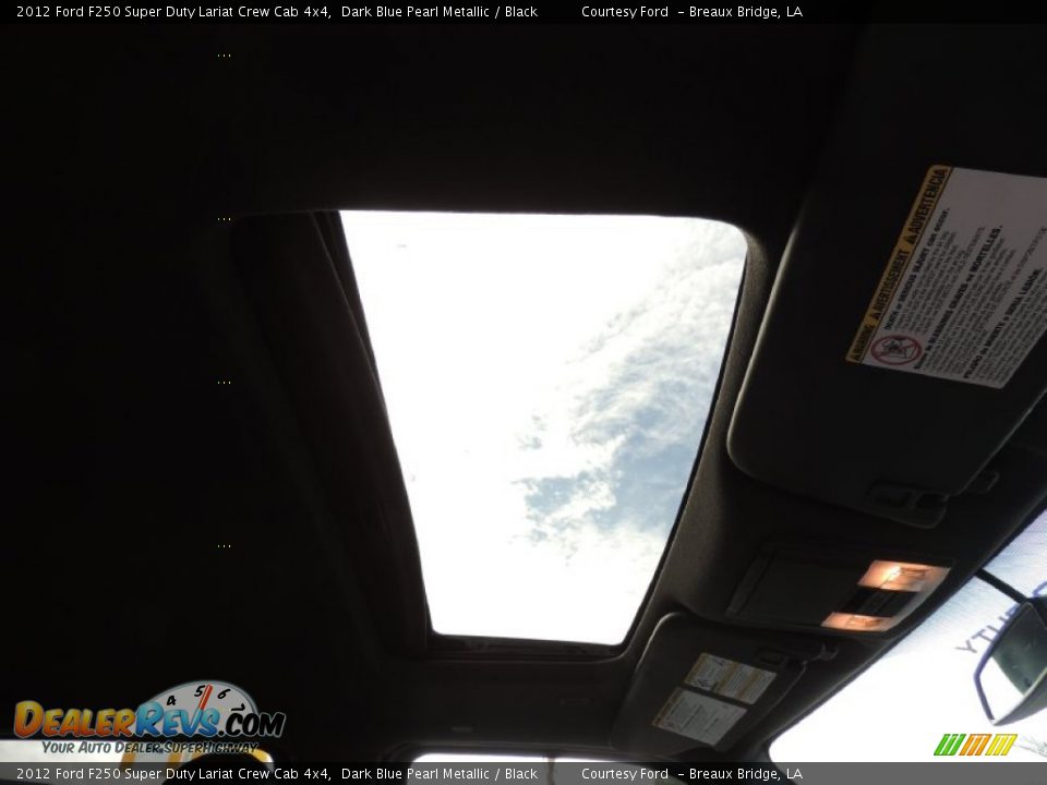 2012 Ford F250 Super Duty Lariat Crew Cab 4x4 Dark Blue Pearl Metallic / Black Photo #6