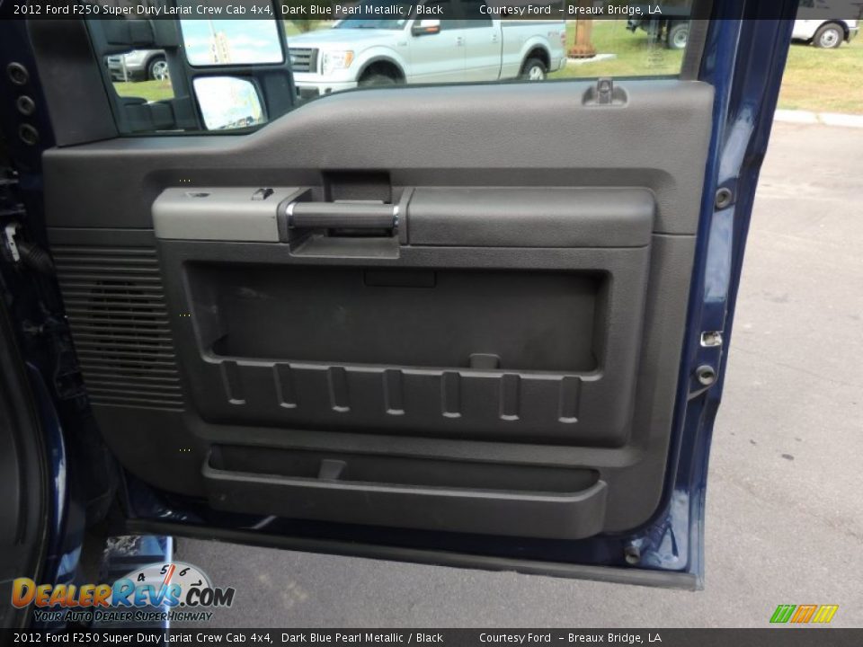 2012 Ford F250 Super Duty Lariat Crew Cab 4x4 Dark Blue Pearl Metallic / Black Photo #7