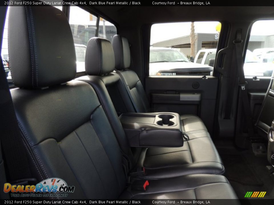 2012 Ford F250 Super Duty Lariat Crew Cab 4x4 Dark Blue Pearl Metallic / Black Photo #8