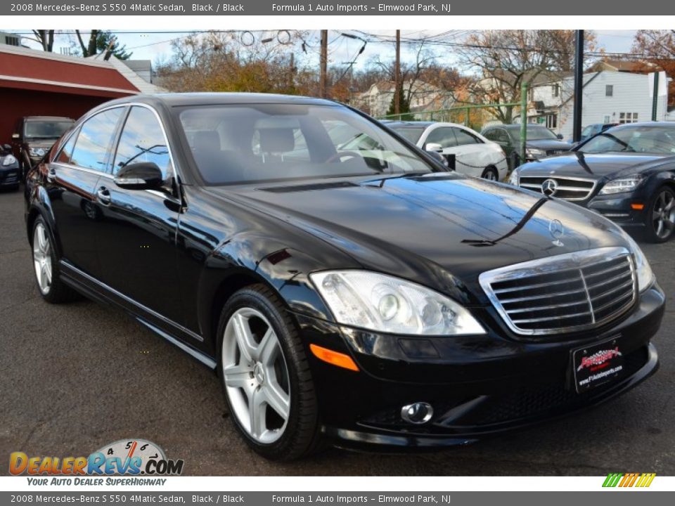 2008 Mercedes-Benz S 550 4Matic Sedan Black / Black Photo #3