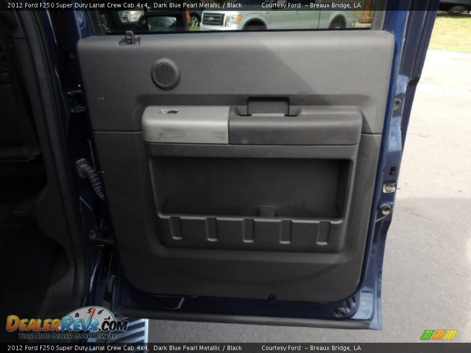 2012 Ford F250 Super Duty Lariat Crew Cab 4x4 Dark Blue Pearl Metallic / Black Photo #9