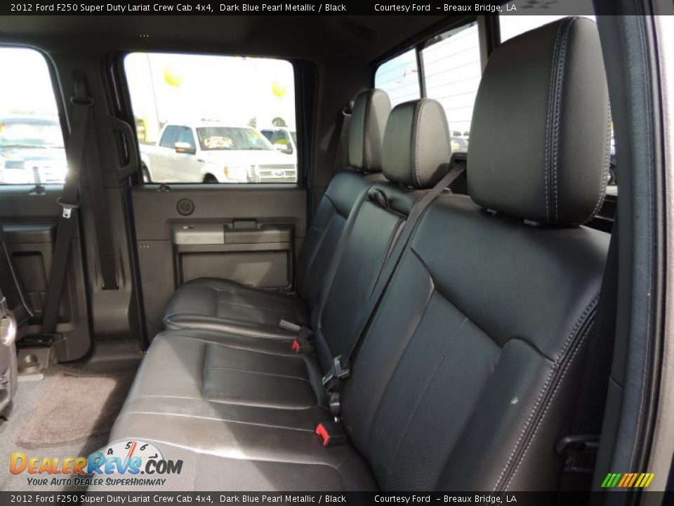 2012 Ford F250 Super Duty Lariat Crew Cab 4x4 Dark Blue Pearl Metallic / Black Photo #10