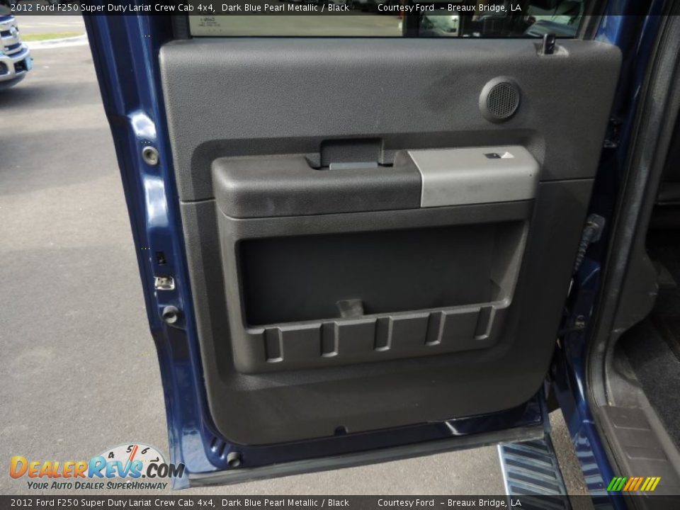 2012 Ford F250 Super Duty Lariat Crew Cab 4x4 Dark Blue Pearl Metallic / Black Photo #11