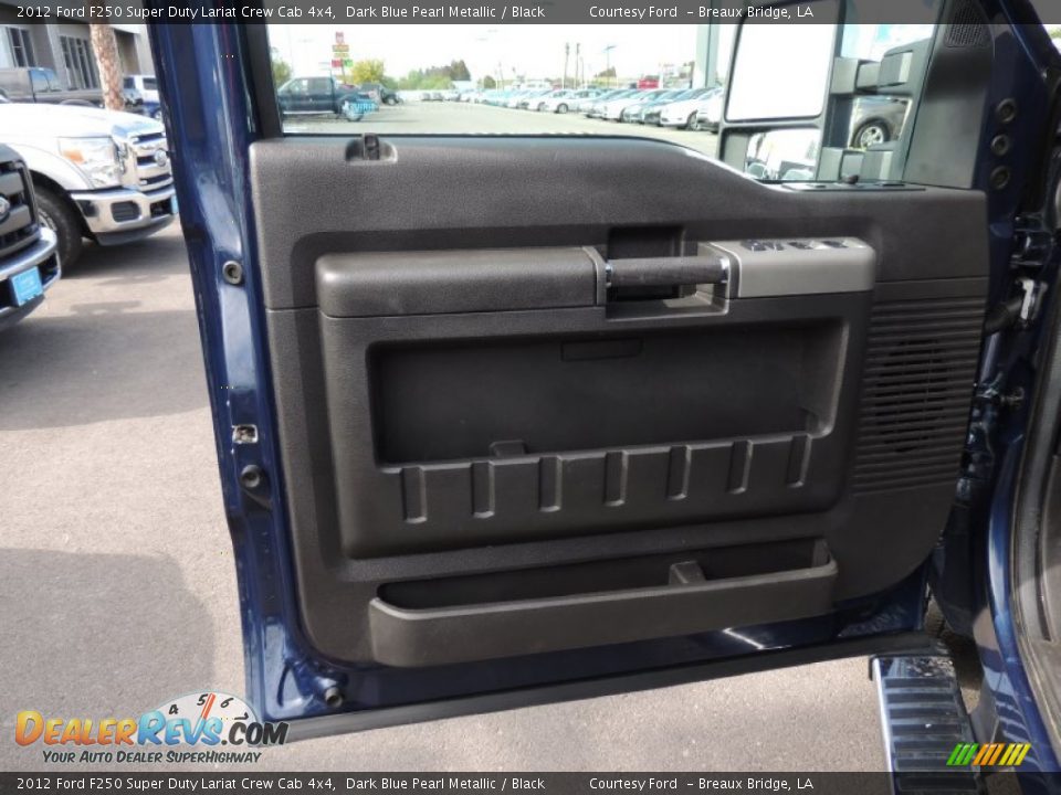 2012 Ford F250 Super Duty Lariat Crew Cab 4x4 Dark Blue Pearl Metallic / Black Photo #13