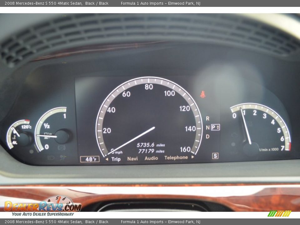 2008 Mercedes-Benz S 550 4Matic Sedan Black / Black Photo #13