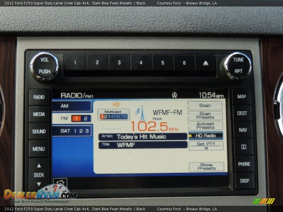 2012 Ford F250 Super Duty Lariat Crew Cab 4x4 Dark Blue Pearl Metallic / Black Photo #18