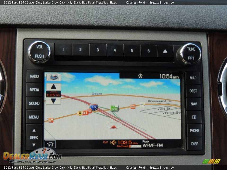 2012 Ford F250 Super Duty Lariat Crew Cab 4x4 Dark Blue Pearl Metallic / Black Photo #19