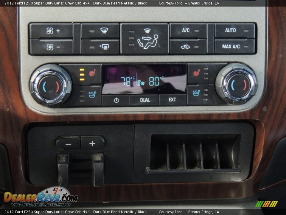 2012 Ford F250 Super Duty Lariat Crew Cab 4x4 Dark Blue Pearl Metallic / Black Photo #21