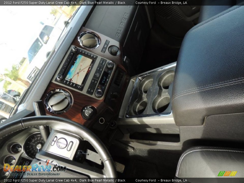 2012 Ford F250 Super Duty Lariat Crew Cab 4x4 Dark Blue Pearl Metallic / Black Photo #22