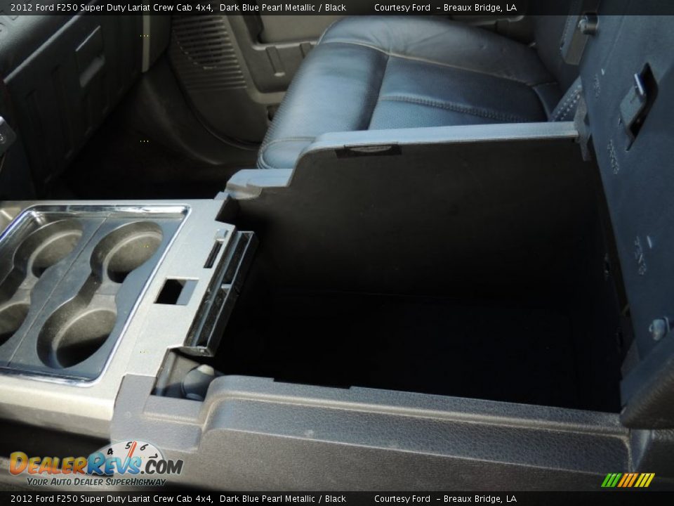 2012 Ford F250 Super Duty Lariat Crew Cab 4x4 Dark Blue Pearl Metallic / Black Photo #24