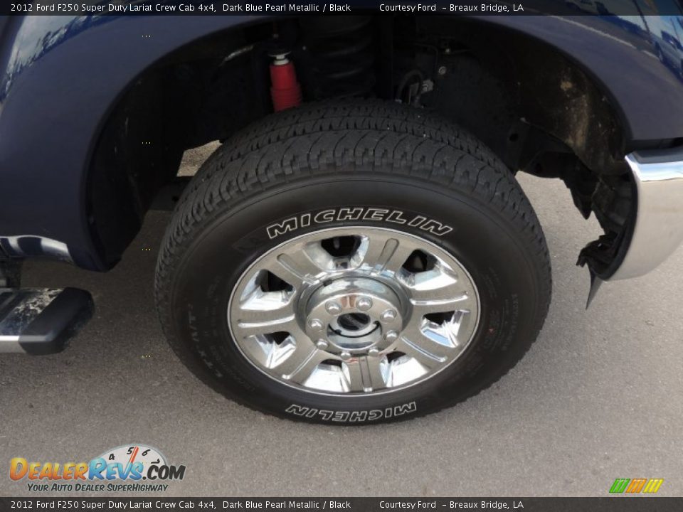 2012 Ford F250 Super Duty Lariat Crew Cab 4x4 Dark Blue Pearl Metallic / Black Photo #25