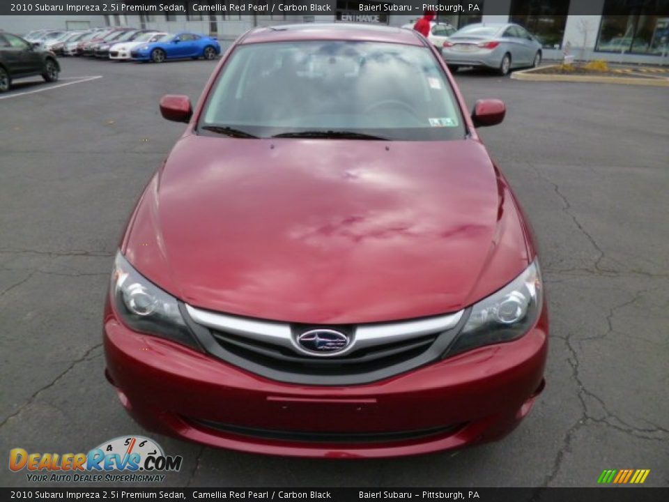 2010 Subaru Impreza 2.5i Premium Sedan Camellia Red Pearl / Carbon Black Photo #2