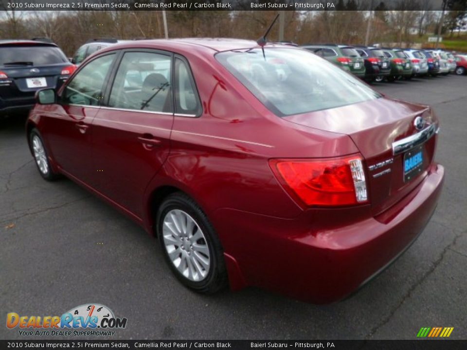 2010 Subaru Impreza 2.5i Premium Sedan Camellia Red Pearl / Carbon Black Photo #5