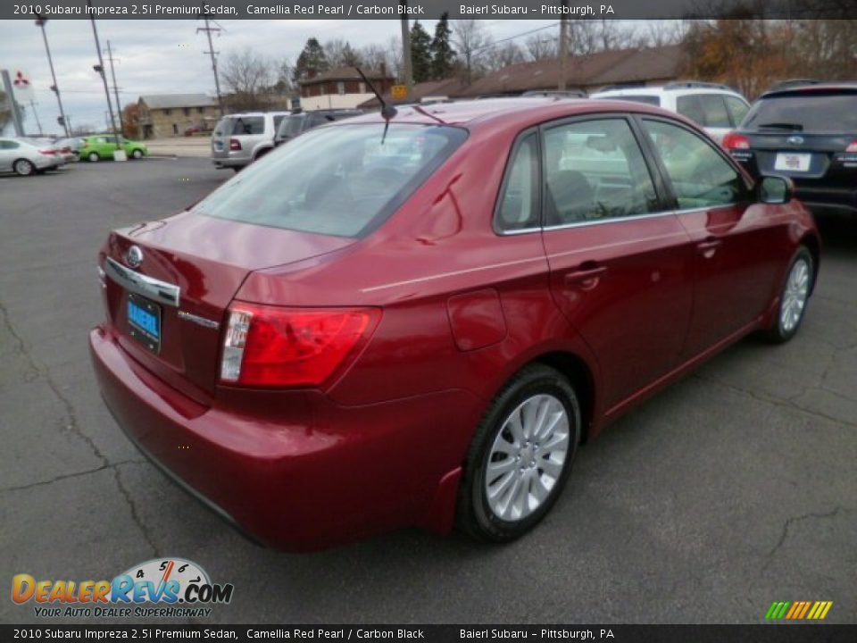 2010 Subaru Impreza 2.5i Premium Sedan Camellia Red Pearl / Carbon Black Photo #7