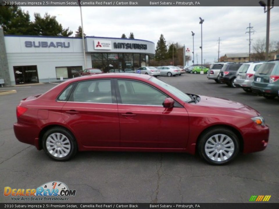2010 Subaru Impreza 2.5i Premium Sedan Camellia Red Pearl / Carbon Black Photo #8
