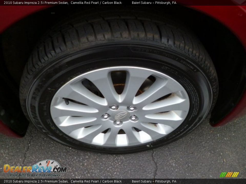 2010 Subaru Impreza 2.5i Premium Sedan Camellia Red Pearl / Carbon Black Photo #9