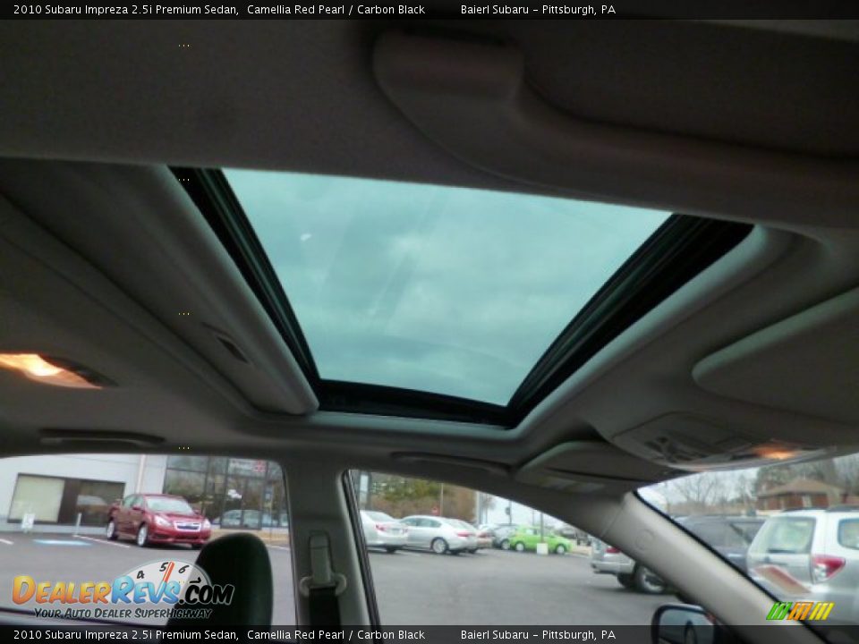 2010 Subaru Impreza 2.5i Premium Sedan Camellia Red Pearl / Carbon Black Photo #11