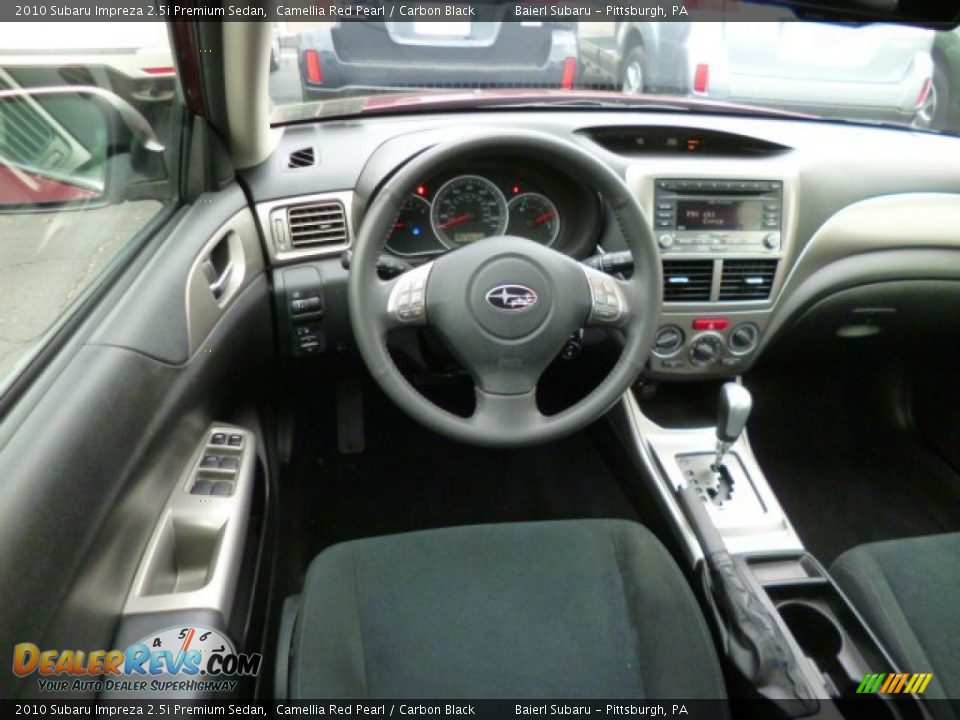 2010 Subaru Impreza 2.5i Premium Sedan Camellia Red Pearl / Carbon Black Photo #15