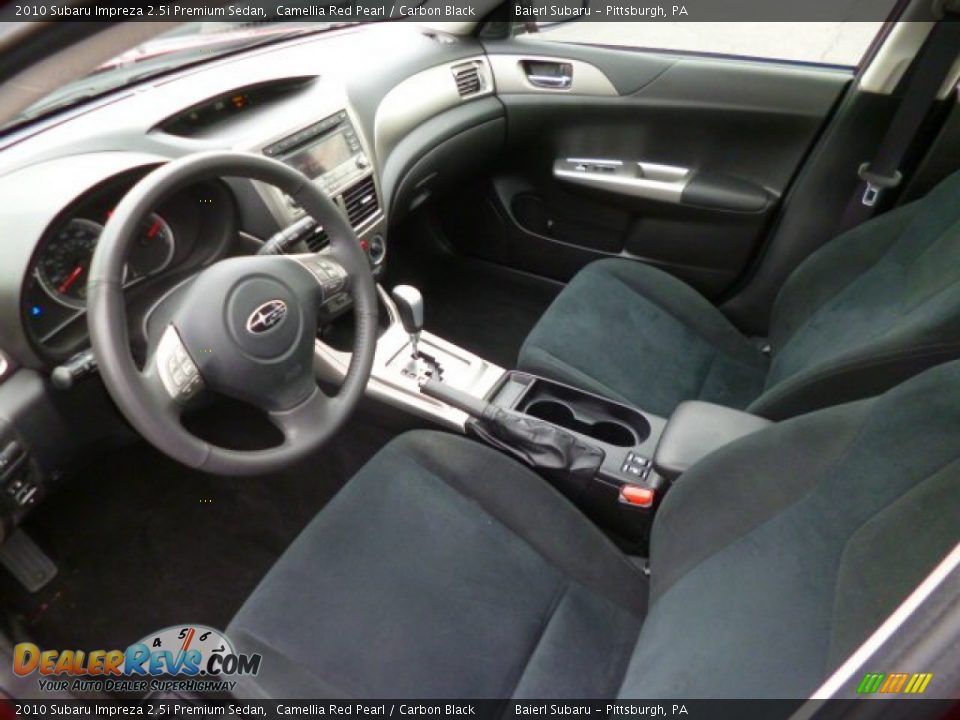 2010 Subaru Impreza 2.5i Premium Sedan Camellia Red Pearl / Carbon Black Photo #17