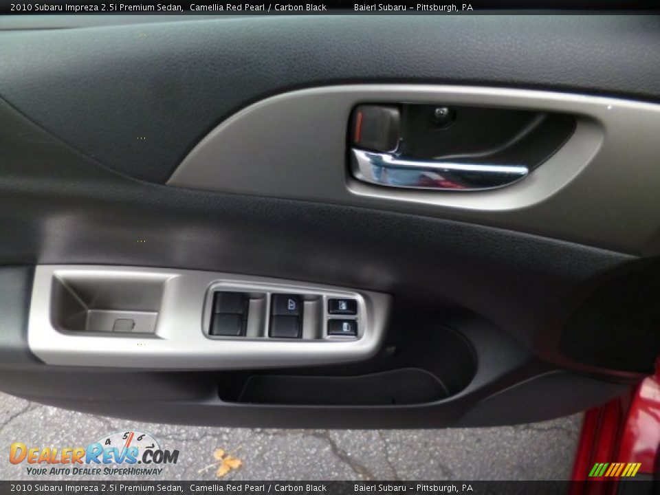 2010 Subaru Impreza 2.5i Premium Sedan Camellia Red Pearl / Carbon Black Photo #18