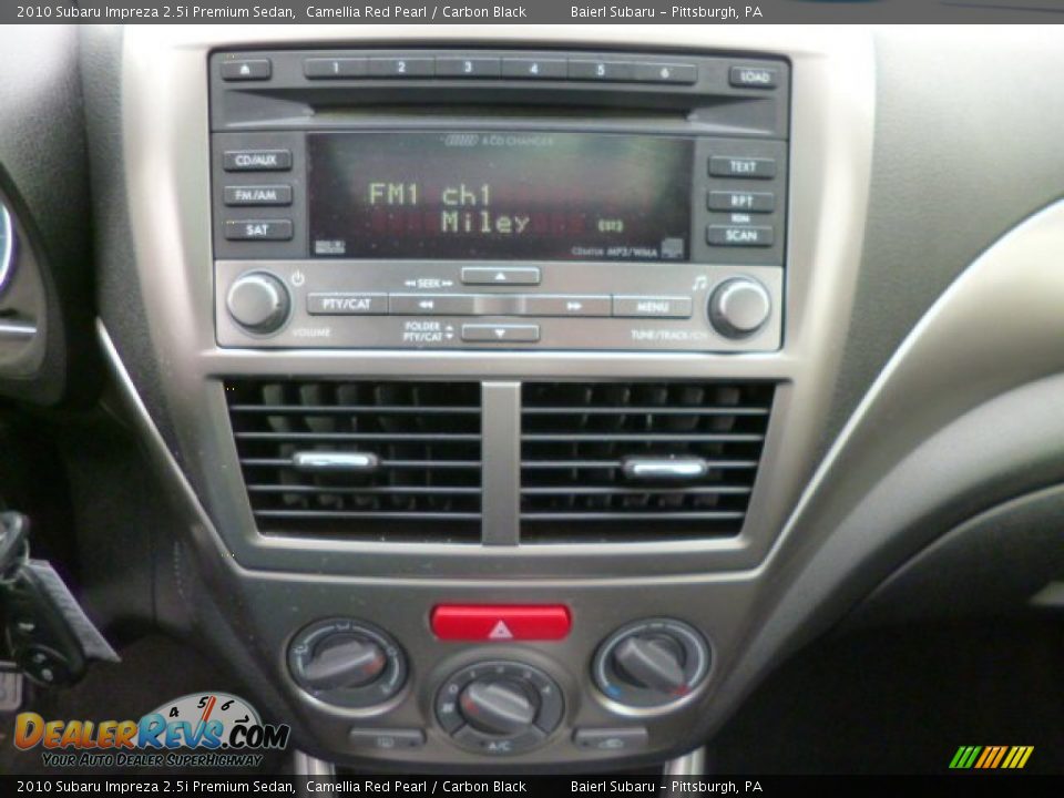 2010 Subaru Impreza 2.5i Premium Sedan Camellia Red Pearl / Carbon Black Photo #19