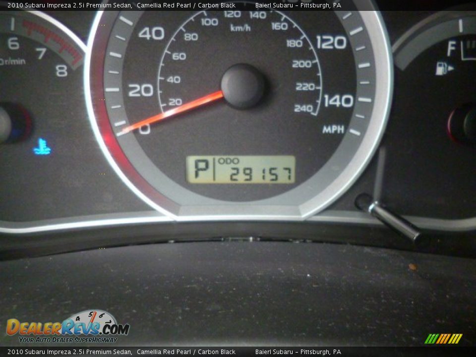 2010 Subaru Impreza 2.5i Premium Sedan Camellia Red Pearl / Carbon Black Photo #20