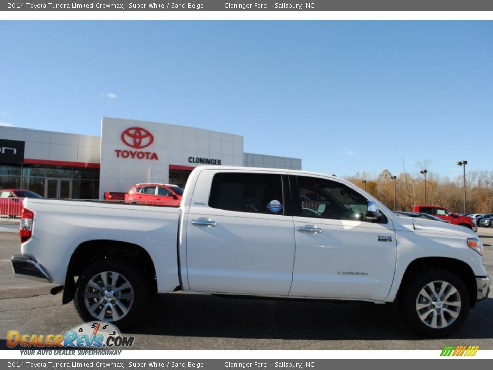 2014 Toyota Tundra Limited Crewmax Super White / Sand Beige Photo #2