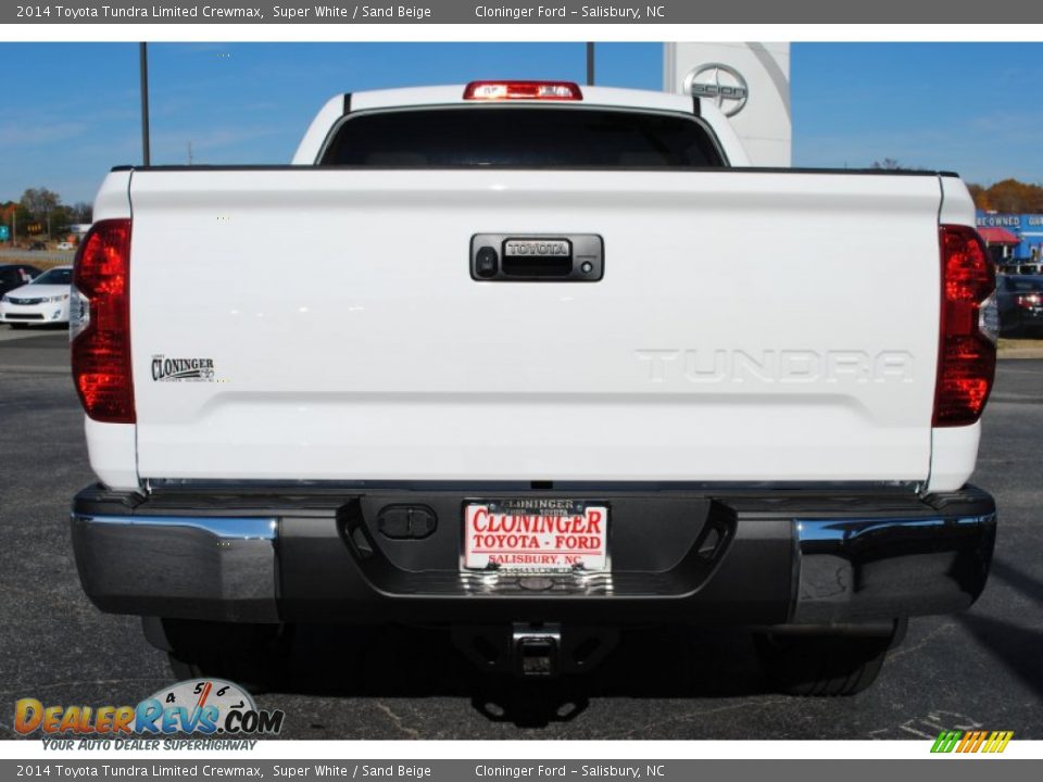 2014 Toyota Tundra Limited Crewmax Super White / Sand Beige Photo #4