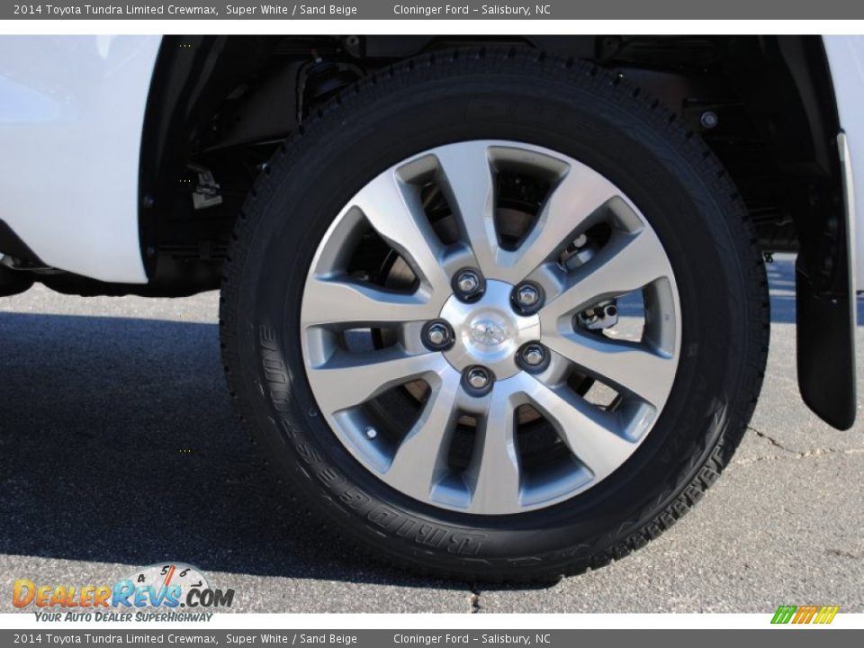 2014 Toyota Tundra Limited Crewmax Super White / Sand Beige Photo #7