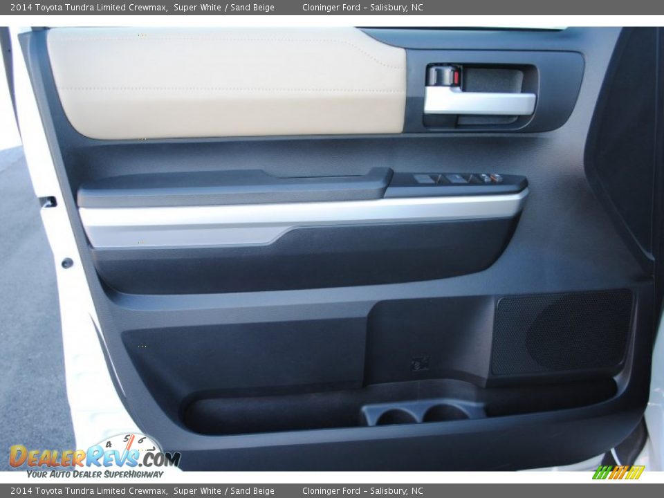 2014 Toyota Tundra Limited Crewmax Super White / Sand Beige Photo #8