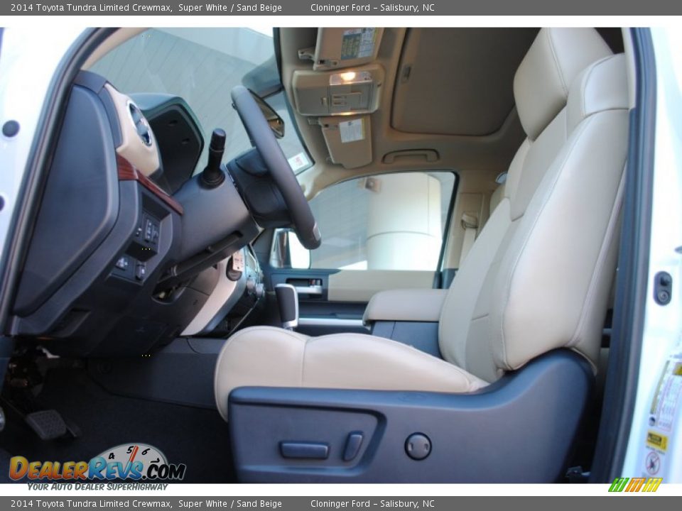 2014 Toyota Tundra Limited Crewmax Super White / Sand Beige Photo #9