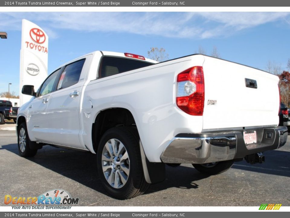 2014 Toyota Tundra Limited Crewmax Super White / Sand Beige Photo #31