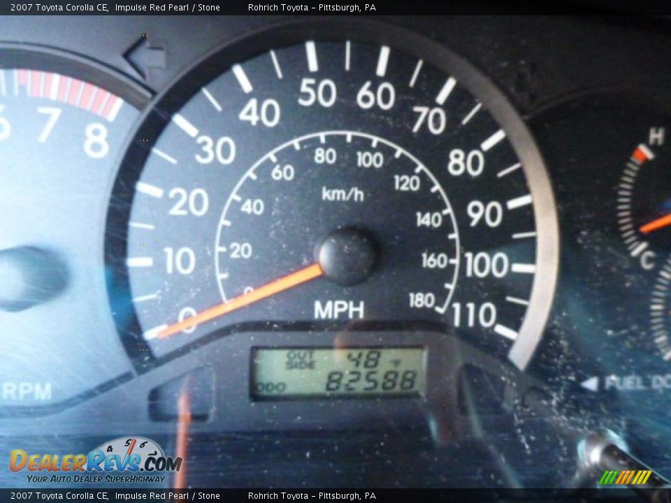 2007 Toyota Corolla CE Impulse Red Pearl / Stone Photo #9
