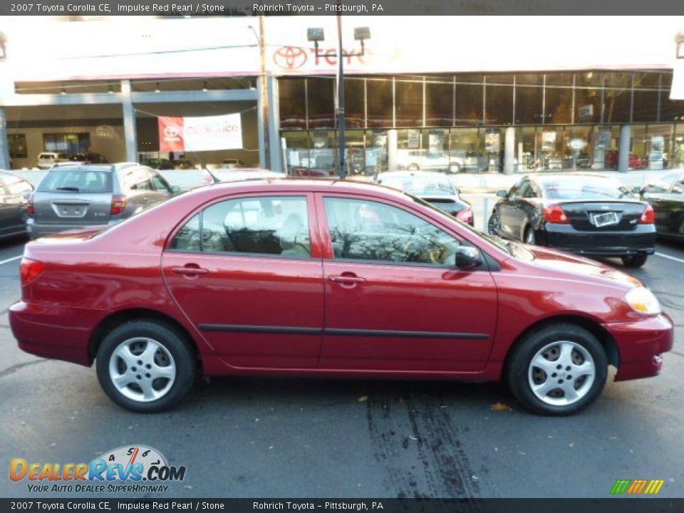 2007 Toyota Corolla CE Impulse Red Pearl / Stone Photo #10