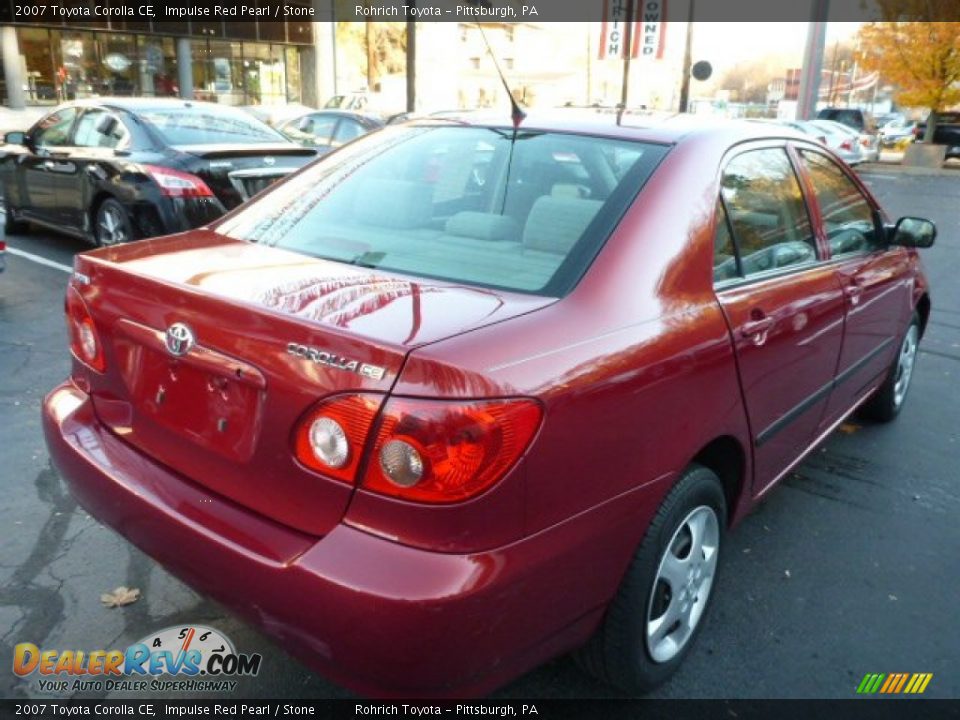 2007 Toyota Corolla CE Impulse Red Pearl / Stone Photo #14
