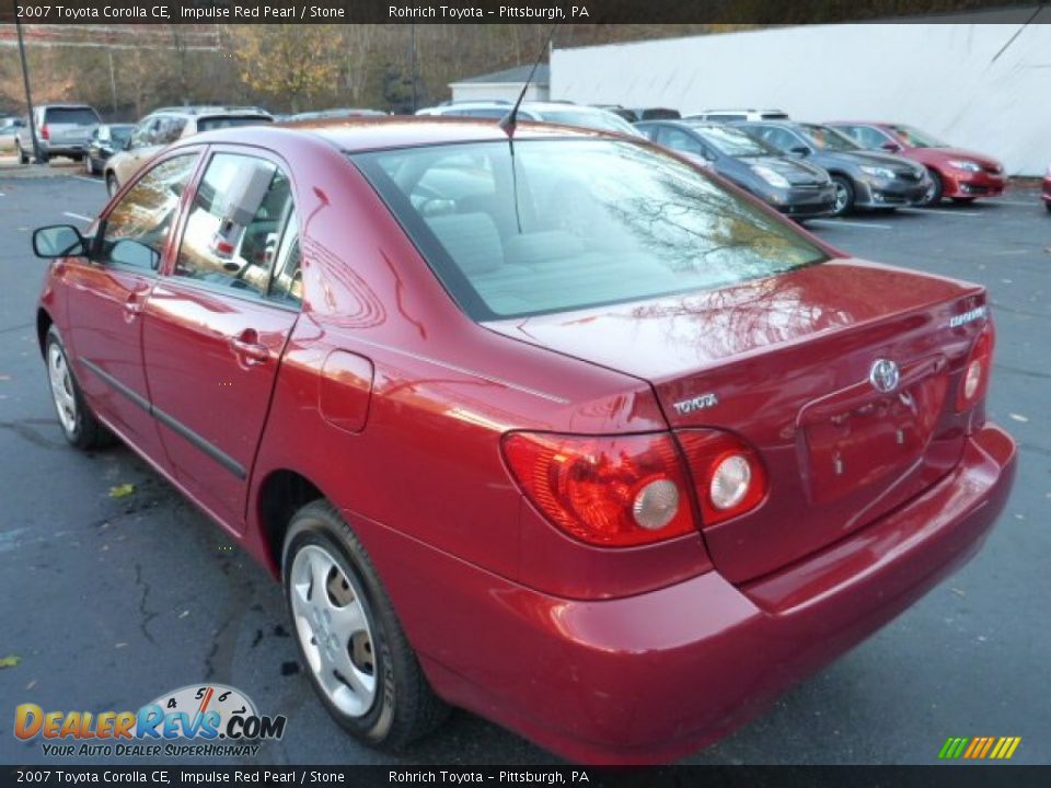 2007 Toyota Corolla CE Impulse Red Pearl / Stone Photo #16